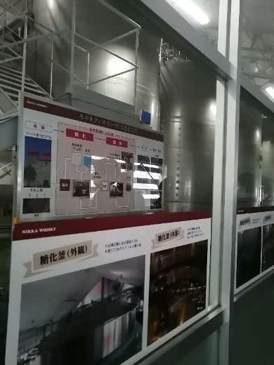 title :『 【北海道車中泊】神威岬〜ニッカ余市醸造所〜道の駅旭川へ 』画像説明文 :まさにスコッチウイスキーですね。こちらの製造工程は非公開ですがパネルで説明がありました。